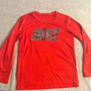 Red Nike long sleeve shirt